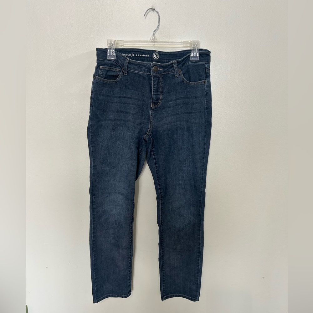 W2 | Dark Blue Straight Leg Jeans, Size 6